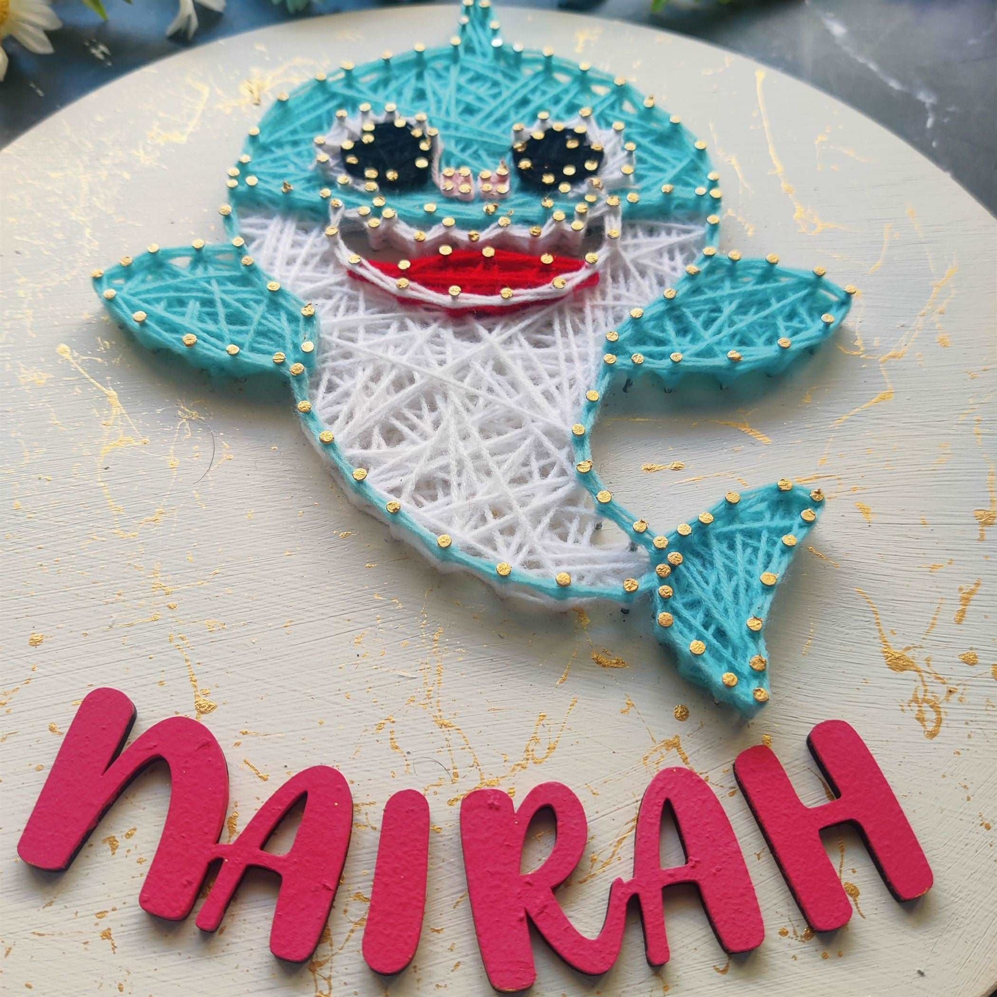 Baby Shark String Art Nameplate