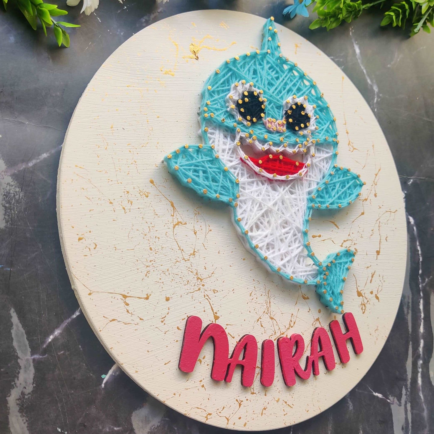 Baby Shark String Art Nameplate