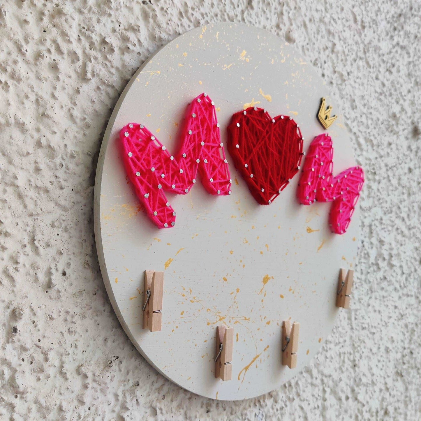 MOM String Art White