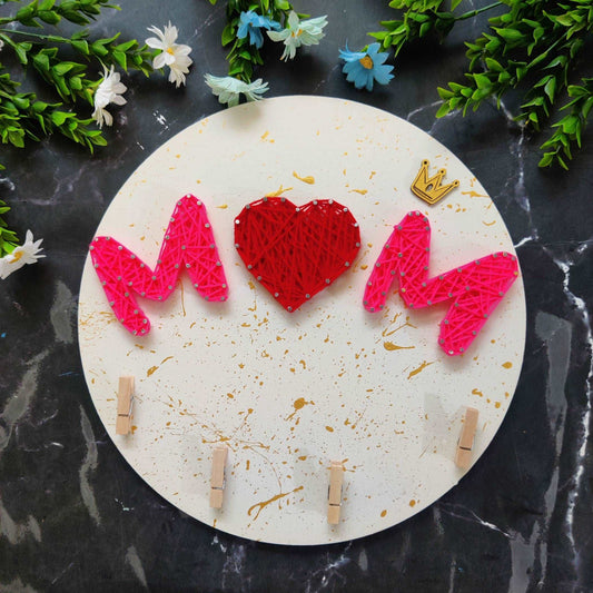 MOM String Art White