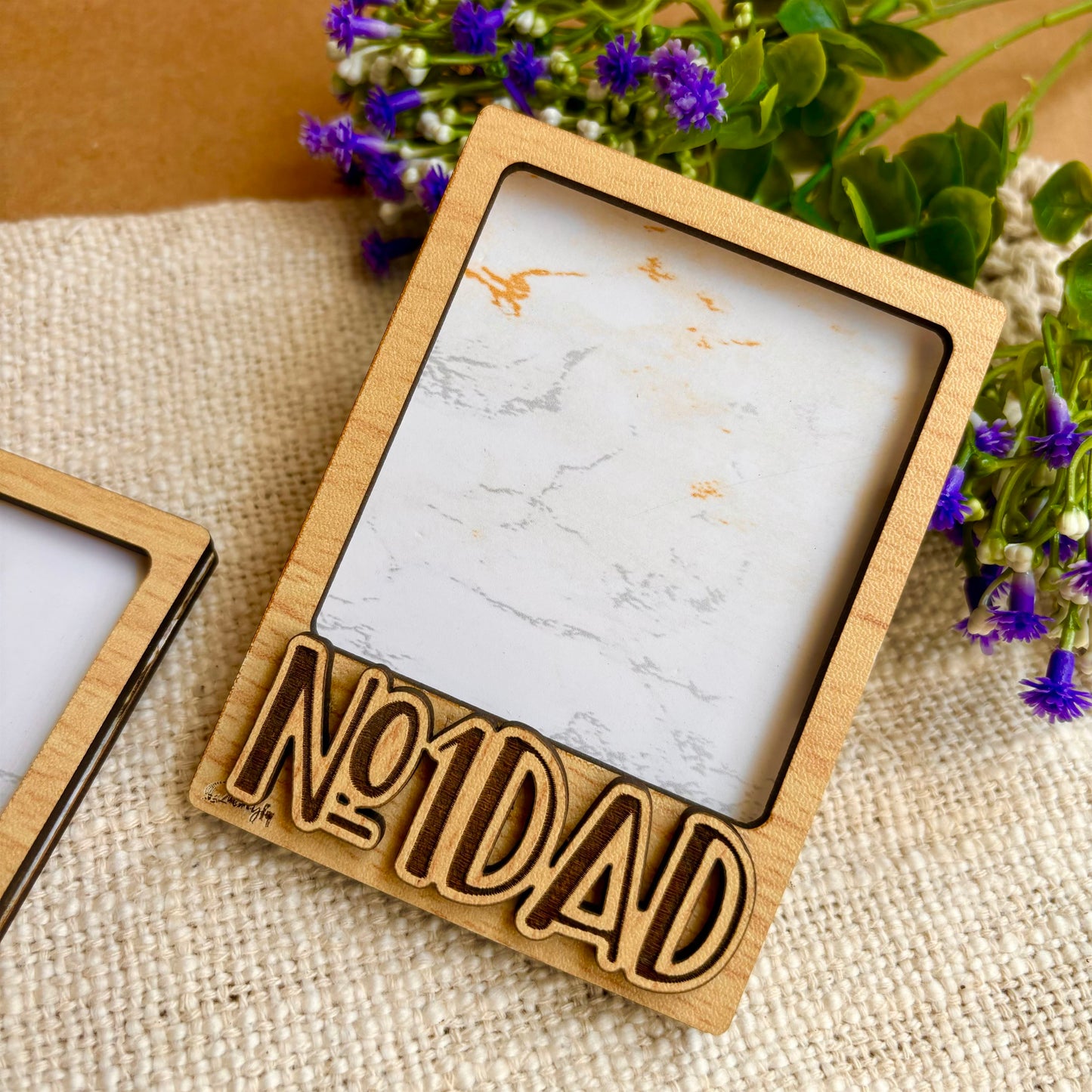 No 1 Dad Polaroid Magnet Frame Combo