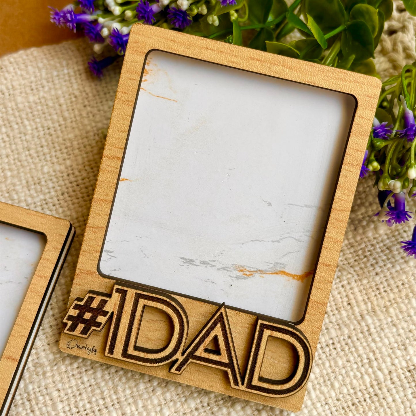 No 1 Dad Polaroid Magnet Frame Combo