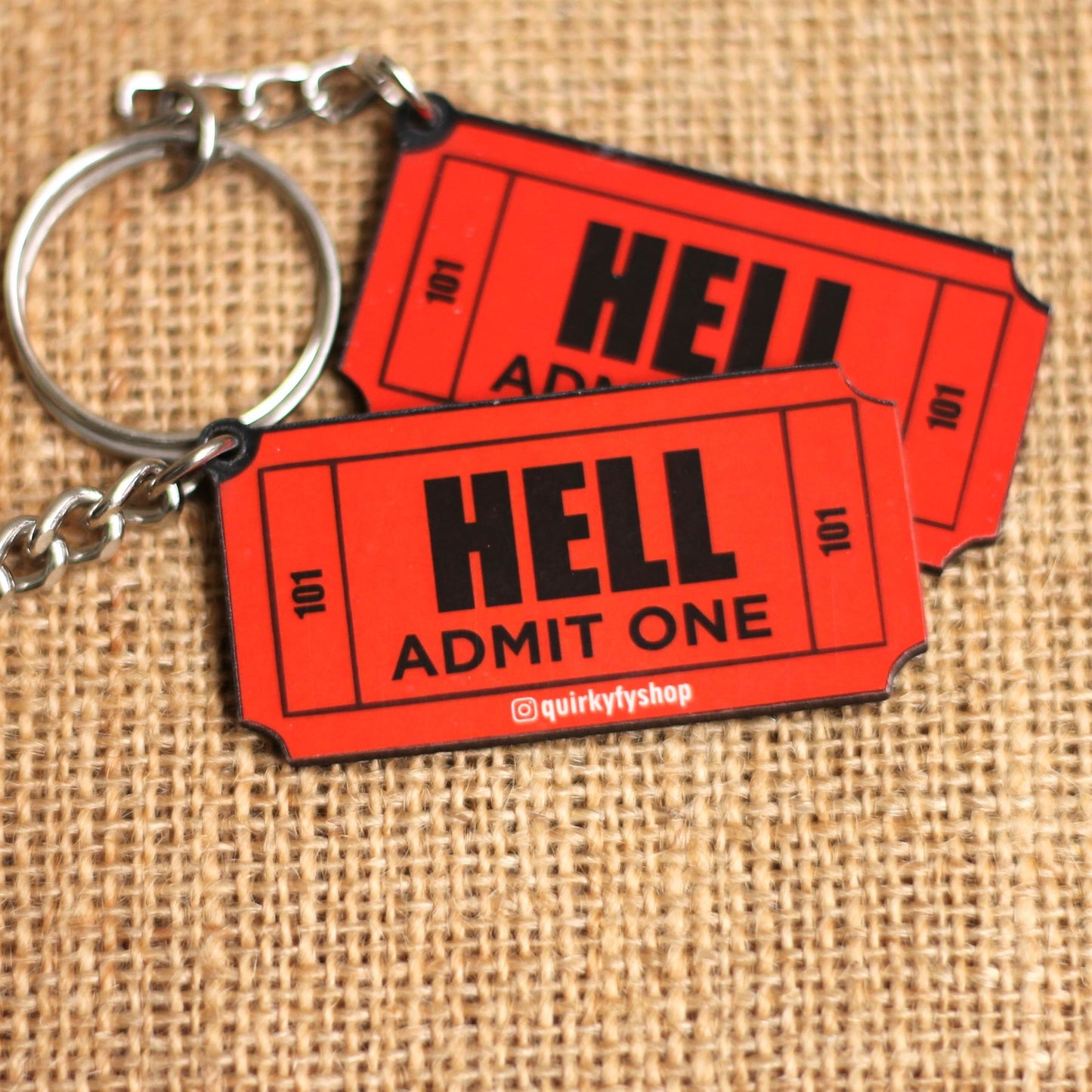 Hell Ticket Keychain