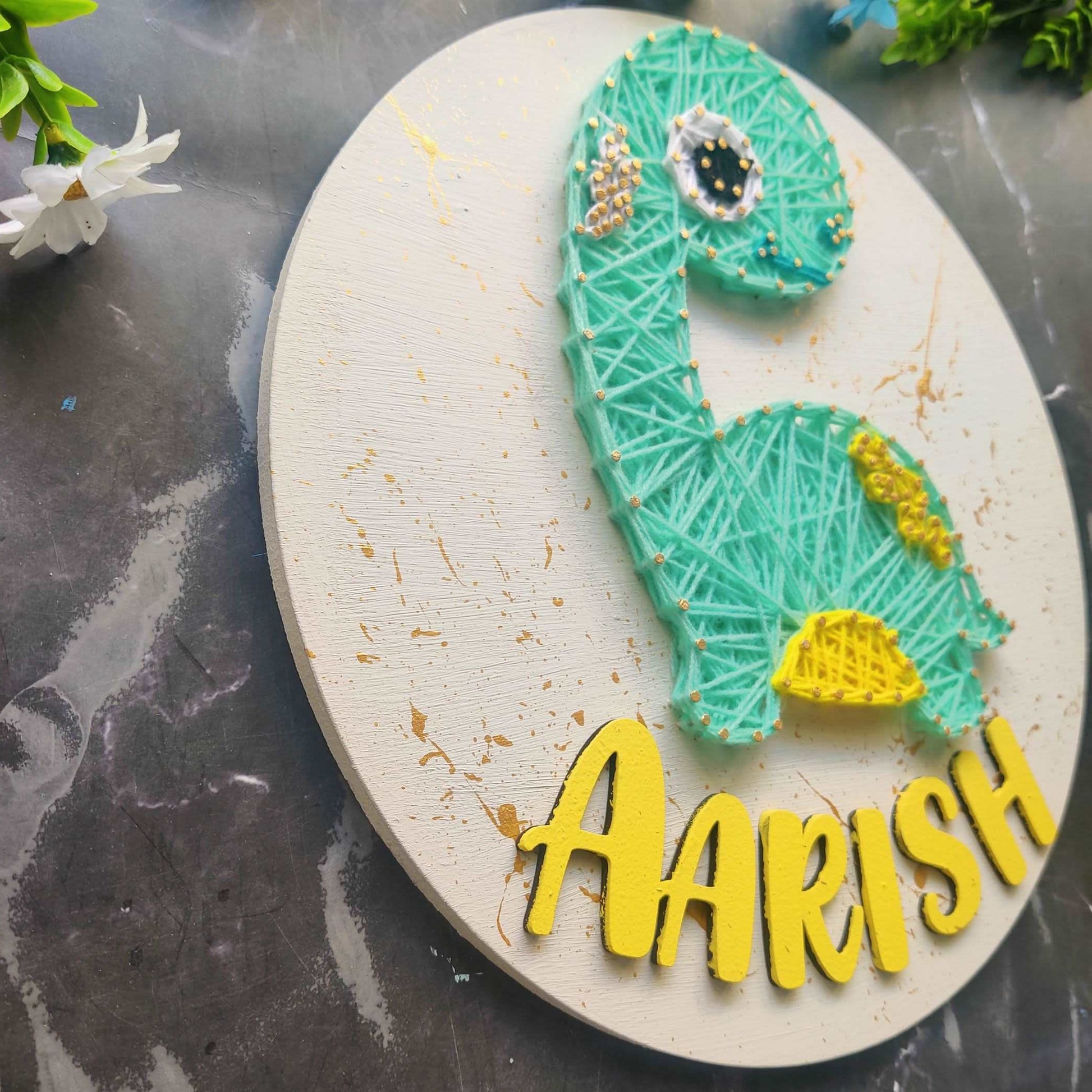 Little Dino String Art Nameplate