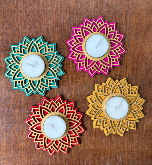 The Mandala Diyas (Set Of 4)