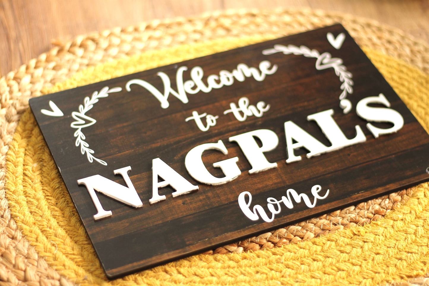 Welcome To Our Home Nameplate