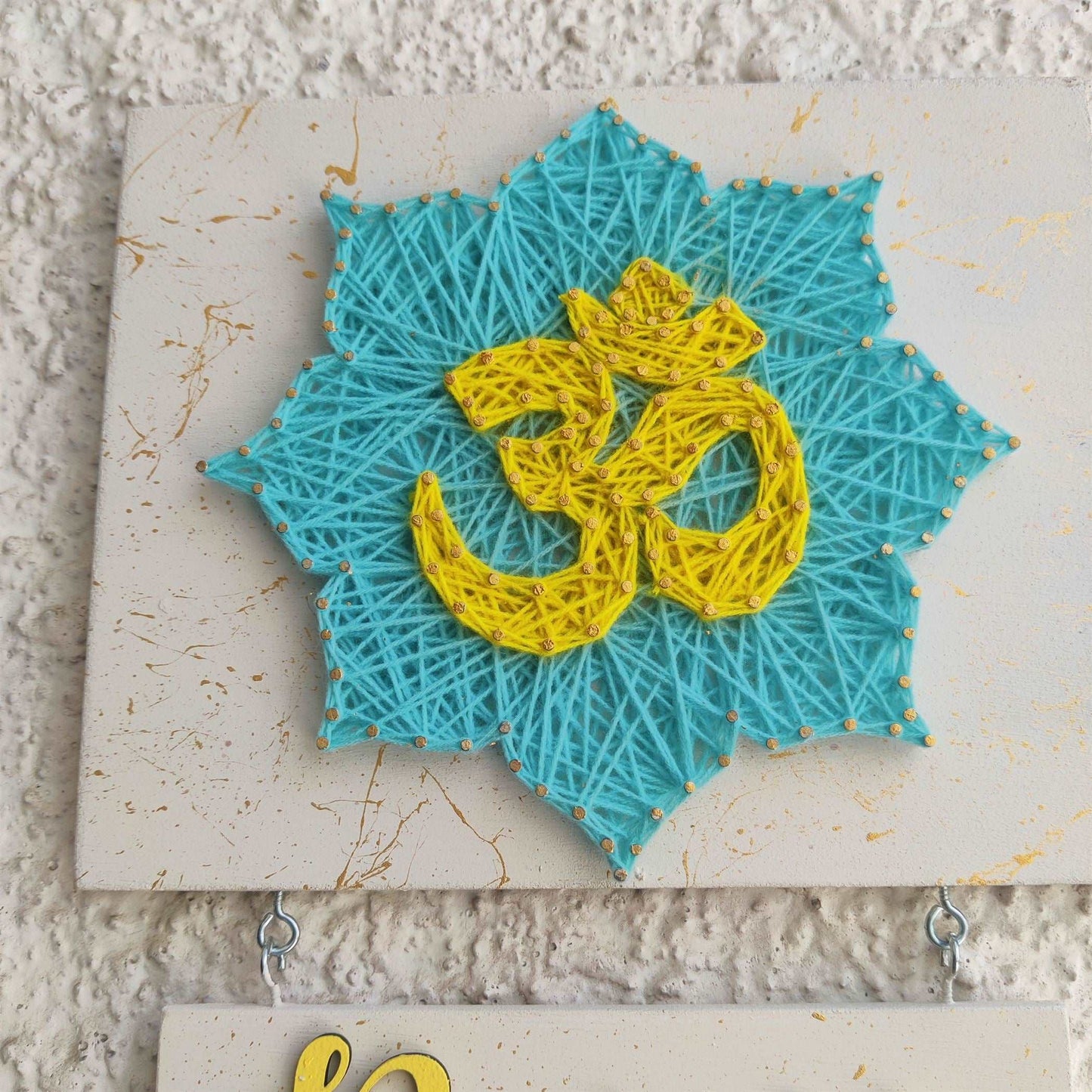 Om Flower Nameplate