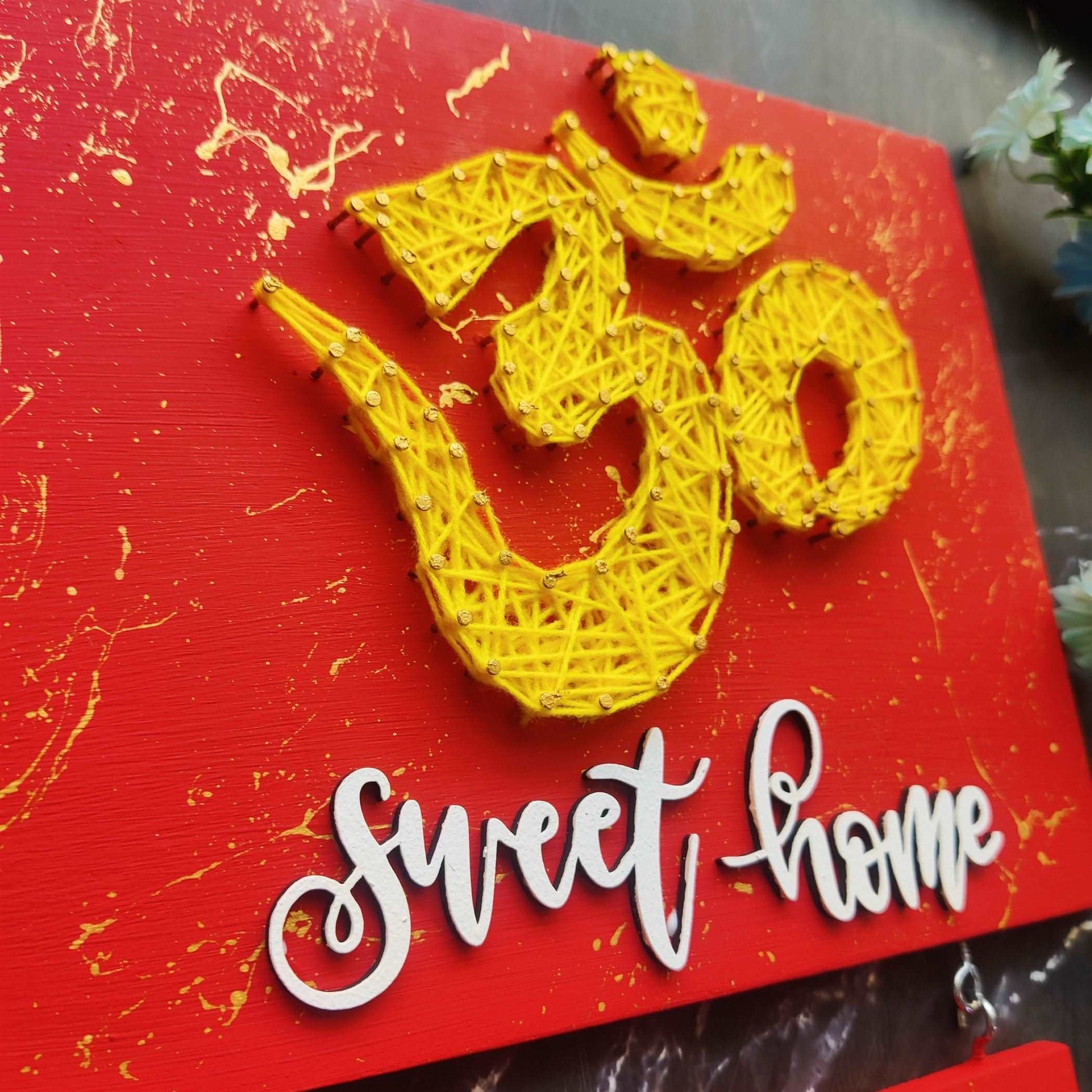 Om Sweet Home Nameplate