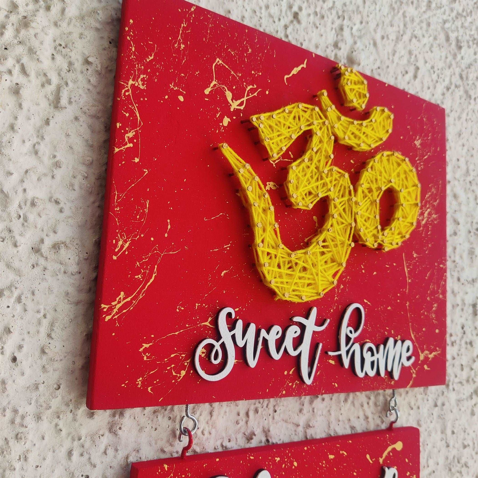 Om Sweet Home Nameplate