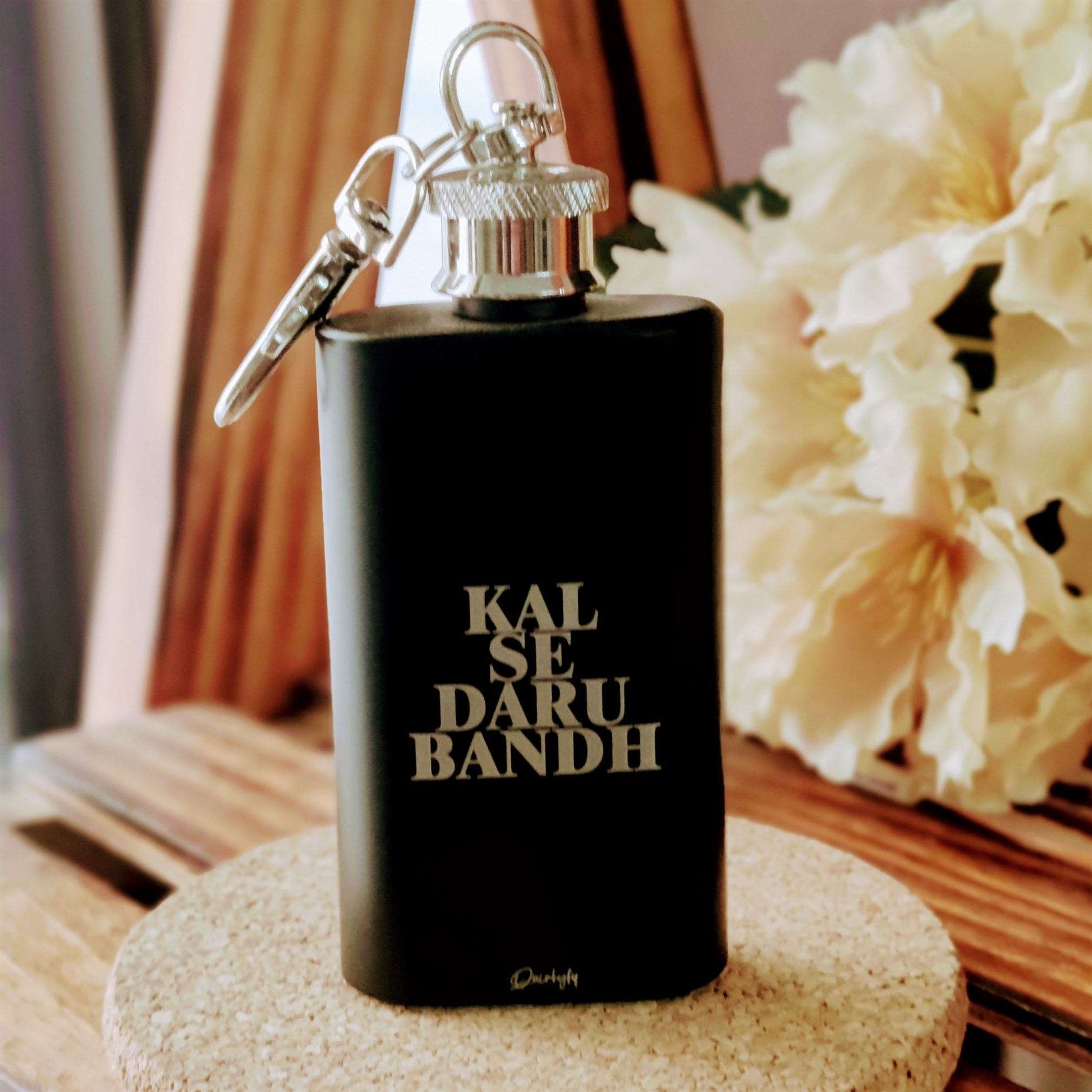 Kal Se Daaru Band 60ml Hipflask Keychain