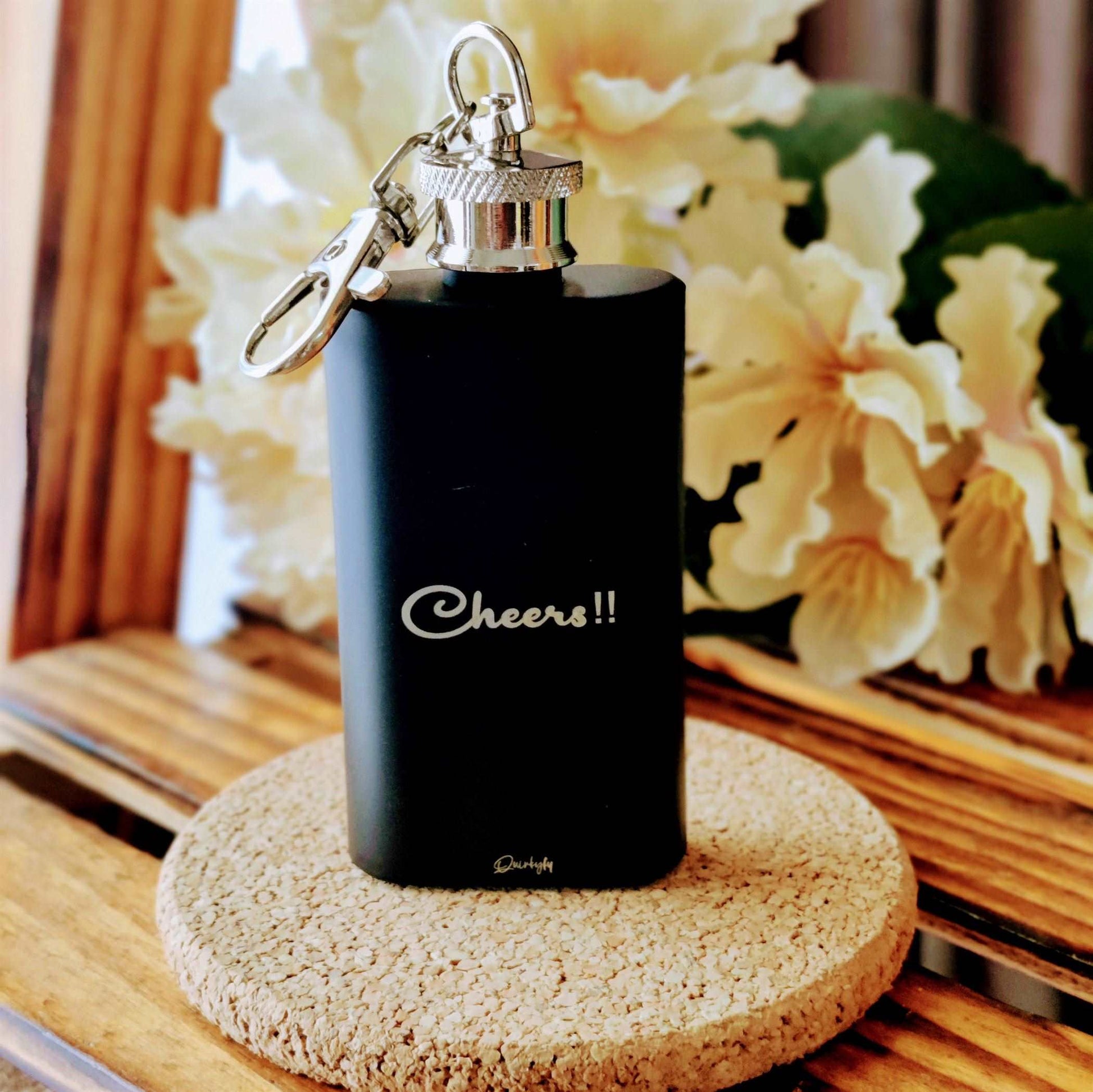 Cheers 60ml Hipflask Keychain