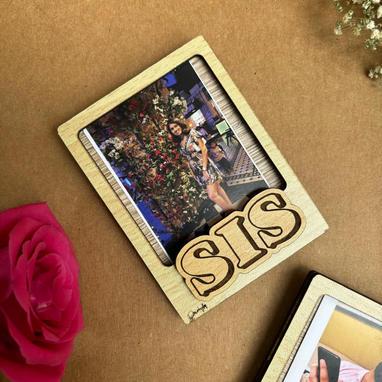 Bro Sis Love Photo Frame Magnet