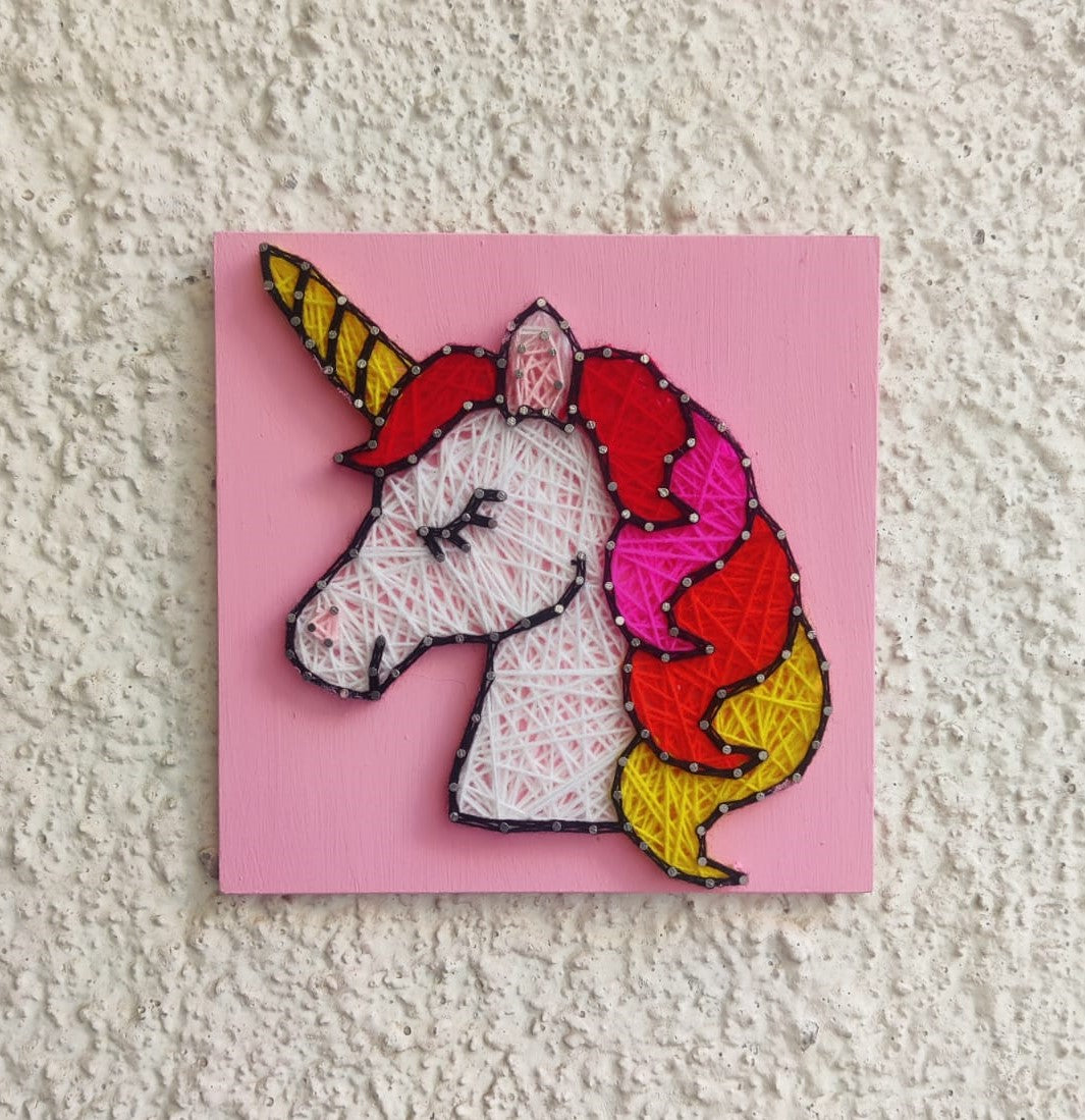 Unicorn String Art Pink