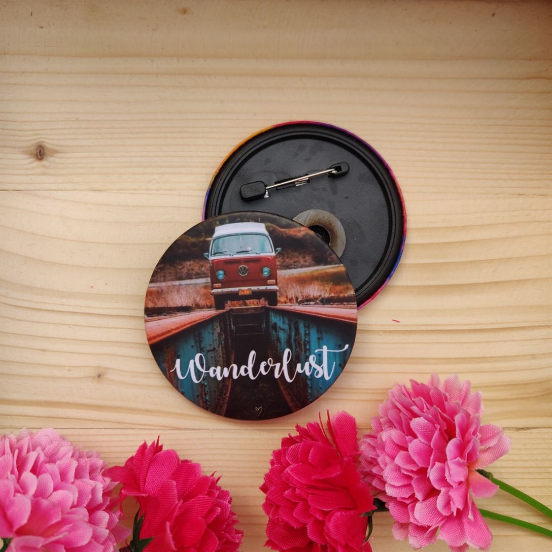 Wanderlust Badge Magnet