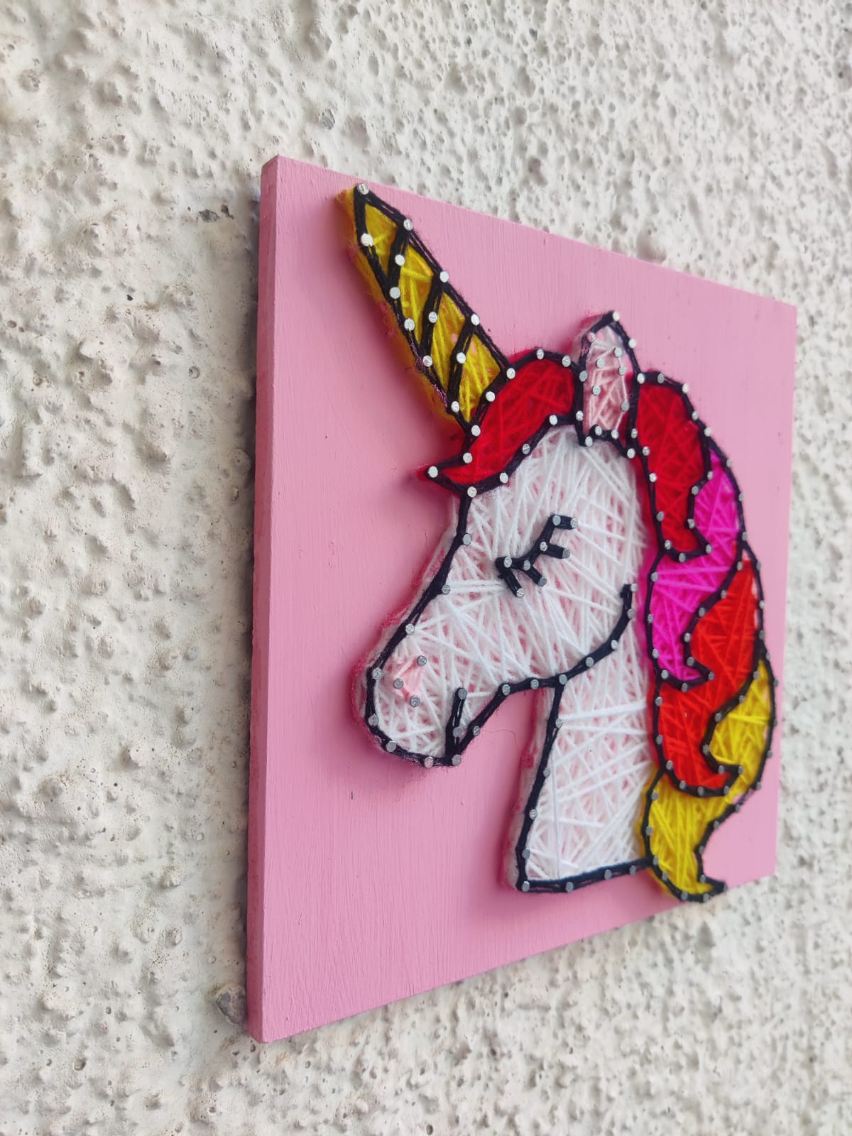 Unicorn String Art Pink